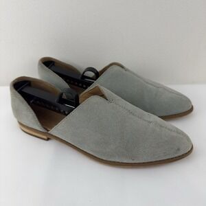 Frye & Co Women's Gray Suede Slip On Loafers Flats Size 7.5